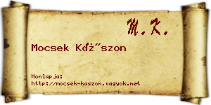 Mocsek Kászon névjegykártya